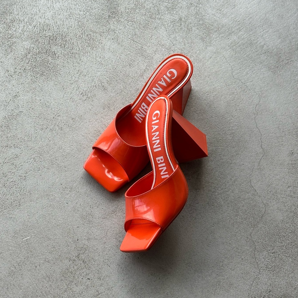 Gianni Bini Orange Block Heels